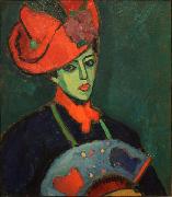 Alexej von Jawlensky Schokko with Red Hat oil